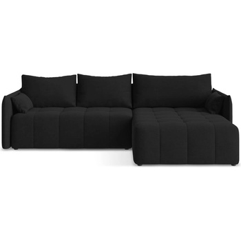 makamii Черен разтегателен ъглов диван с място за съхранение (десен ъгъл) Moku - Makamii (MOKU_RCF_41_P1_C8)