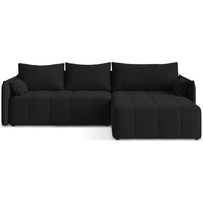 makamii Черен разтегателен ъглов диван с място за съхранение (десен ъгъл) Moku - Makamii (MOKU_RCF_41_P1_C8)