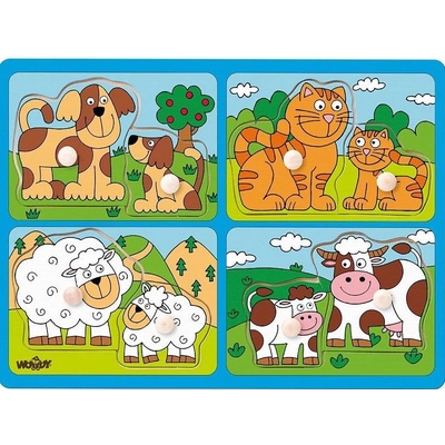 Woodyland Детски пъзел Woody с дръжки - Домашните любимци (91913)