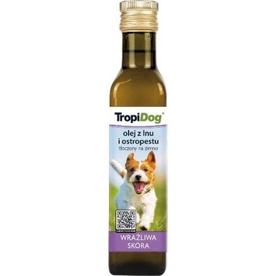 TropiDog Lněný a ostropestřecový olej pro psy 250 ml