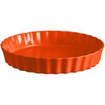 Emile Henry Керамична кръгла форма за тарт emile henry deep tart dish дълбока - Ø32 см - цвят оранжев (eh 6032-76)