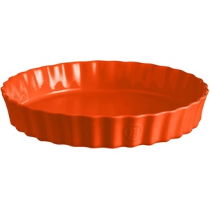 Emile Henry Керамична кръгла форма за тарт emile henry deep tart dish дълбока - Ø32 см - цвят оранжев (eh 6032-76)