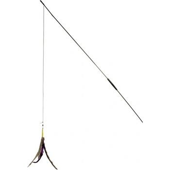 FLAMINGO Toy Jonathan Dangler Black - играчка за котки, въдичка с пера - 1 бр, Белгия - 46748