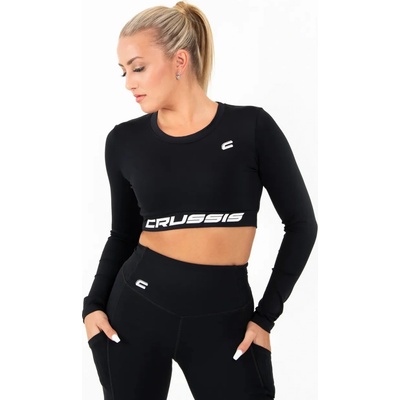 Crop Top dlhý rukáv CSW 146 BLACK