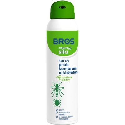 Bros Repelent proti komárom a kliešťom Zelená sila aerosol 90 ml