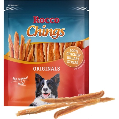 Rocco Chings maškrty zo sušeného mäsa sušené kuracie prsia plátky 250 g