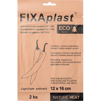 Fixaplast Náplast Eco hřejivá Kapsaicinová 2 ks