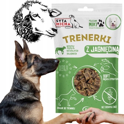 SMH SYTA MICHA Trenéři s jehněčím pro psy pamlsek pro psy 80 g