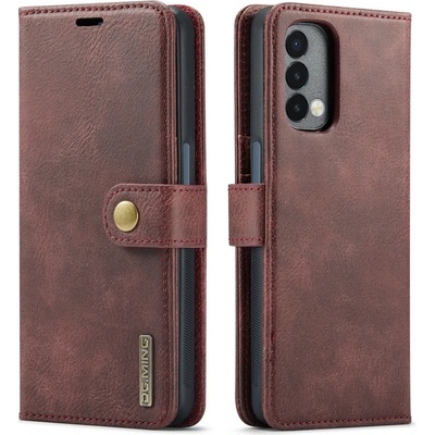 Púzdro DG.MING Peňaženkové 2v1 OnePlus Nord 2 5G červené