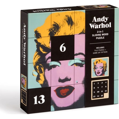 GALISON Posuvné dřevěné Andy Warhol Marilyn 2v1 16 dílků