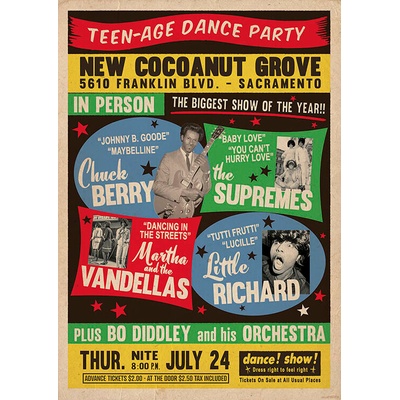 Plagát, Obraz - Teenage Dance Party - Chuck, Martha and Diana, 59.4 × 84.1 cm