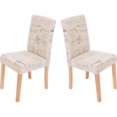 Design Shop Litta krémová látka Světle hnědá 2 ks