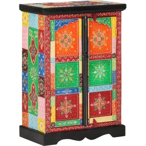 vidaXL Ръчно декориран бюфет с врати, 53x30x75 см, дърво манго масив (350681)