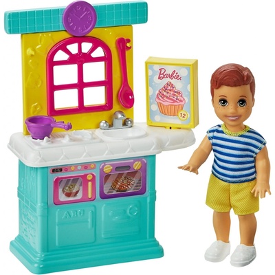 Barbie doplňky a Chlapec a Mini kuchyně
