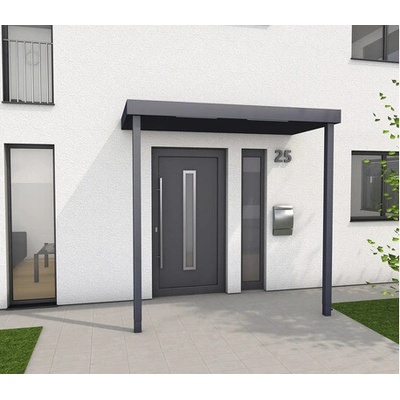 Gutta BS Plus XL RAL 7016 antracit 250x125 cm vrátane 2 stĺpikov odtok vody vpravo