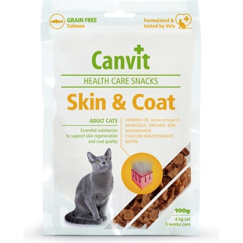 Canvit Health Care Snack Skin & Coat pre mačky 100 g