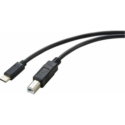 Renkforce RF-5720420 USB 2.0 USB-C ® zástrčka USB-B zástrčka 2m černý