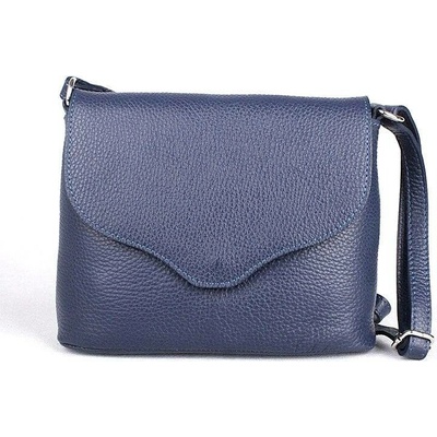 Vera Pelle malá kožená crossbody kabelka no. 61 modrá