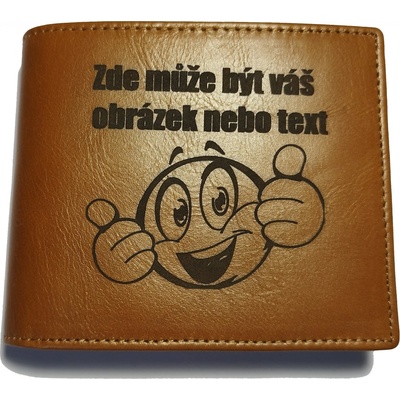 Pánská kožená s vlastním motivem hnědá