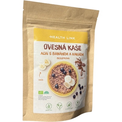 Health Link Kaša ovsená kaša acaí s banánom a kakaom BIO 300 g