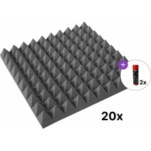Mega Acoustic PA-PMP-7 50x50x7 SET 3 Dark Grey Absorpčný penový panel