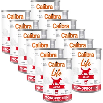 Calibra Dog Life Adult Beef с моркови 12x400г