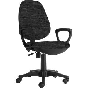 RFG Ергономичен стол RFG Presto Black, текстил, до 130 kg, сив меланж (4010120404)