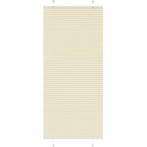 vidaXL Плисирана щора, кремава, 100x200 см, ширина на плата 99, 4 см, полиестер (4015313)