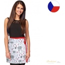 Bellatex zástěra Dita do pasu větvičky šedé