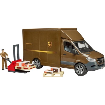 BRUDER Bruder MB Sprinter UPS модел куриерски бус с шофьор, кафяв (02678)