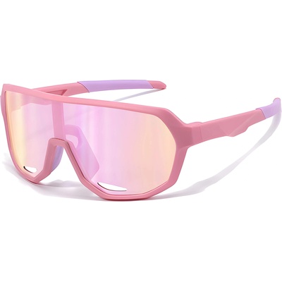 Techsuit Детски слънчеви очила Techsuit Premium Kids Sunglasses (22312) - фотохромни, огледални, спортни - Розов / Лилав