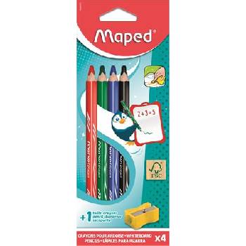 Maped Комплект моливи за бяла дъска, maped, 4 цвята, с острилка 833800fc (833800fc)