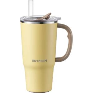 Buydeem Thermo Mug With Straw, BUYDEEM, 700 ml, Mellow Yellow (DS57-MY)