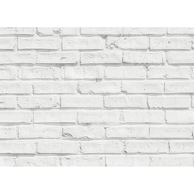 Crearreda 67214 samolepicí dekorace do kuchyně za sporák hliníková Bellacasa Bílé cihly WhiteBricks (47 x 65 cm) – Sleviste.cz