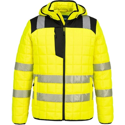 Portwest hi-vis pw3 t165 / Мъжко светлоотразително ватирано яке - жълто l (t165ybrl)