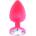 X Fun Силиконов Butt Plug с бижутерия "X FUN PINKED CLEAR" 8 см. Размер - M