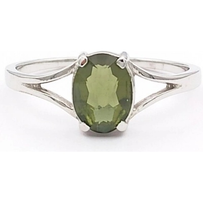 Zlato Minerály Stříbrný prsten s vltavínem 6250378VLT