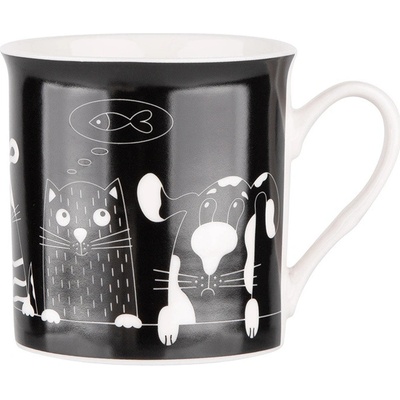 Altom Porcelánový hrnček Cool Friends čierna 250 ml