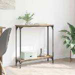 vidaXL Конзолна маса Дъб 75 x 22, 5 x 75 см Инженерна дървесина (882194)