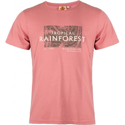Pánské tričko Tropical forest Roadsign Australia Růžová