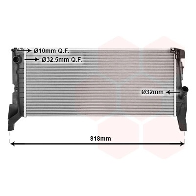 Chladič motora VAN WEZEL 06012722