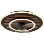 GLOBO 03668 -LED димируем таванен вентилатор TREVINO LED/36W/230V 2700-6000K черен+дистанционно управление (GL8893)