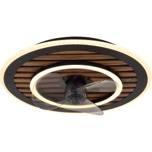 GLOBO 03668 -LED димируем таванен вентилатор TREVINO LED/36W/230V 2700-6000K черен+дистанционно управление (GL8893)