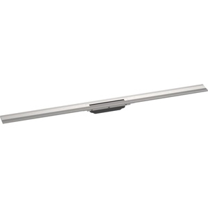 Hansgrohe RainDrain Flex - Линеен сифон с неръждаема решетка 1200, за стенен монтаж, с възможност за скъсяване, четкана неръждаема стомана 56054800 (56054800)