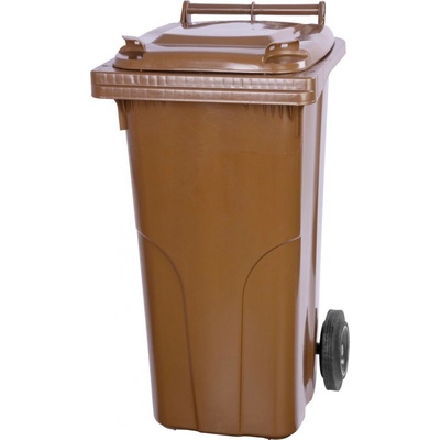 Meva Popelnice s víkem, 240 l, plast, hnědá MT0005-5