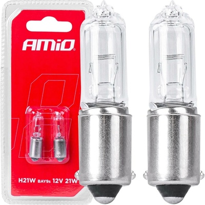 Amio Halogenové žárovky H21W BAY9S 12V 21W bílé 2 ks