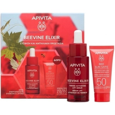 APIVITA Промо сет серум + слънзезащитен против петна , Apivita Promo Beevine Elixir Serum 30ml & Bee Sun Safe Anti-Spot & Anti-Age Defense Face Cream 15ml