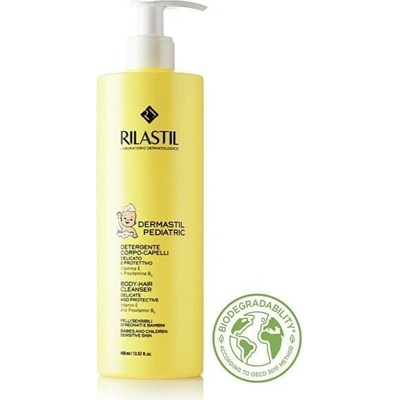 Rilastil Dermastil Pediatric (Body Hair Cleanser) Dětská čisticí emulze na vlasy a tělo 400 ml