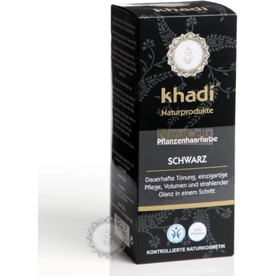 Khadi rastlinná farba na vlasy čierna 100 g