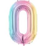 Party Deco Фолиев Балон Цифри Пастелна Дъга 86 см - 0 (fb1m-0-000p)